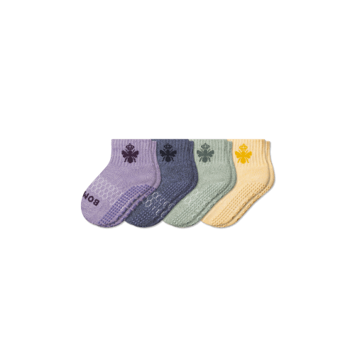 Toddler Marl Gripper Calf Sock 4-Pack