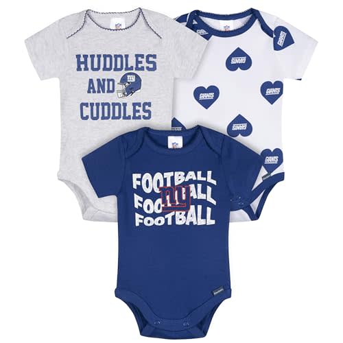 Gerber NFL Baby Girls 3-Pack Onesie Bodysuit