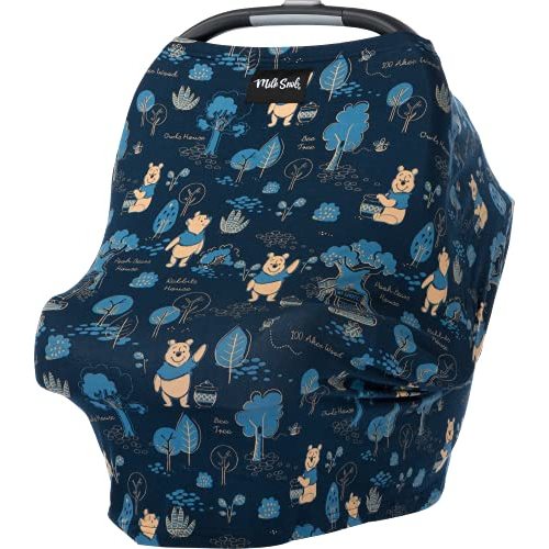 Milk Snob Original Disney 5-in-1 Cover, Winnie The Pooh, Added Privacy for Breastfeeding, Baby Car Seat, Carrier, Stroller, High Chair, Shopping Cart, Lounger Canopy - Newborn Essentials, Nursing Top