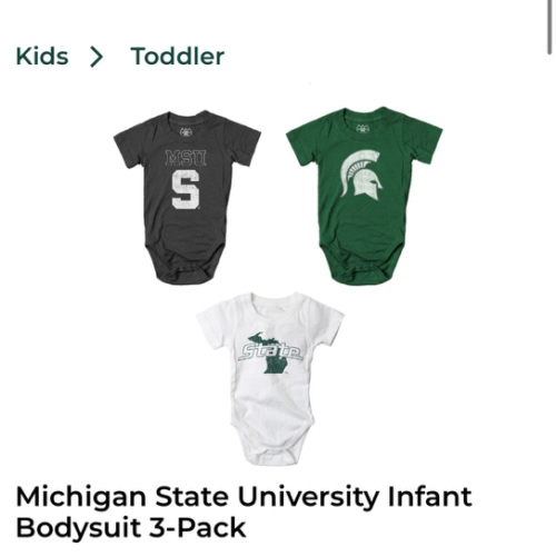 Michigan State University Infant Bodysuit 3-Pack