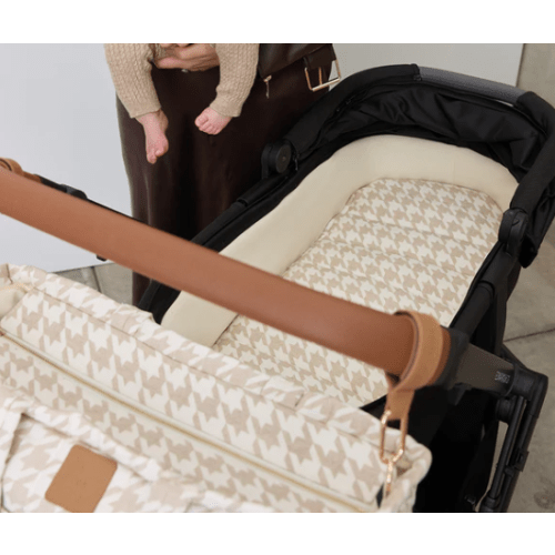 Houndstooth Universal Linen Bassinet Liner