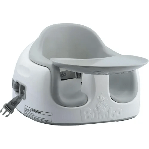 Bumbo 3-in-1 Multi-Seat for 6 to 36 Months, Travel Baby Feeding & Play Floor Seat, All-in-One Portable Booster with Tray & Toddler High Chair, Cool Grey