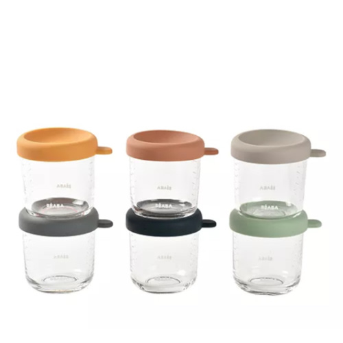 6 Pack Glass Baby Food Jars, 8 Oz