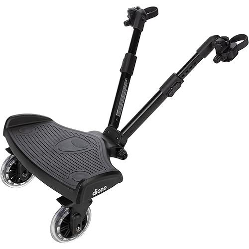 Diono Hop 'n Roll Universal Stroller Board, Compatible with Most Strollers, Wagons and Travel Systems, Holds Children up to 50lbs, Black