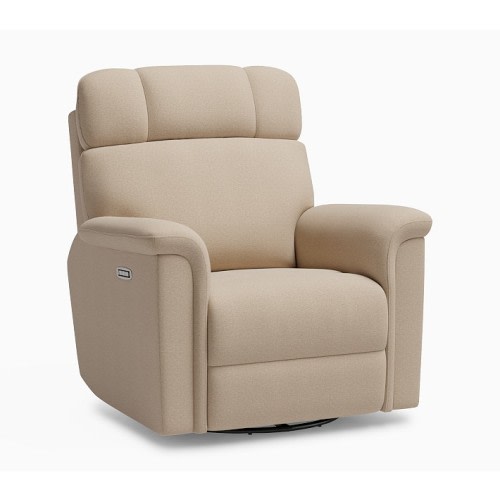 Lullaby Deluxe Recliner Performance Plush Chenille Oatmeal