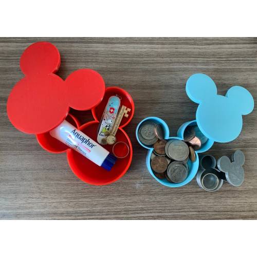 Mickey Mouse Storage Container 3D Printed for Desk Organization, Children, Jewelry, Trinkets, and More