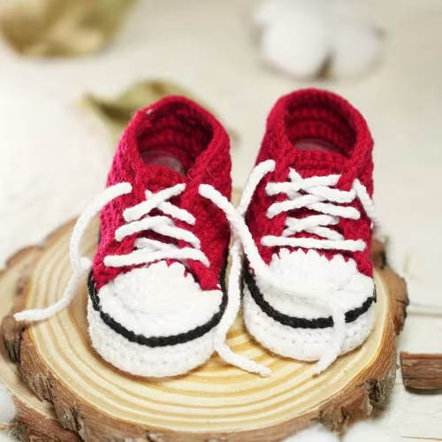 handmade crochet baby shoes soft fabric slip lace design low - Temu