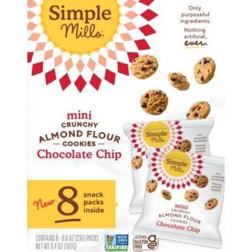 Simple Mills Mini Cookies Crunchy Snack Pack - 6.5oz/8ct