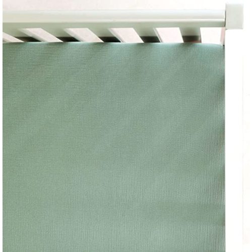Soft Muslin Crib Sheet 1 Pack, 100% Cotton Crib Sheets for Boys and Girls, Fit Standard Crib Mattresses 52" x 28" Safe and Snug, Roman Green