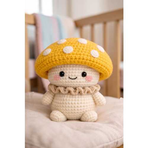 Crochet Mushroom Plush Cute Baby Gift, Amigurumi Mushroom Toy, Handmade Nursery Decor, Newborn Gift, Baby Shower Gift, Gift for Baby