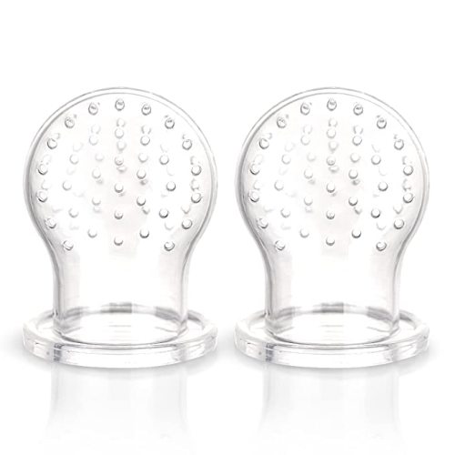 Haakaa Silicone Replacement Pouch for Baby Fruit Food Feeder, Food Grade Silicone Feeder Pacifier Sacs, BPA Free (Large Size, 2PCS)