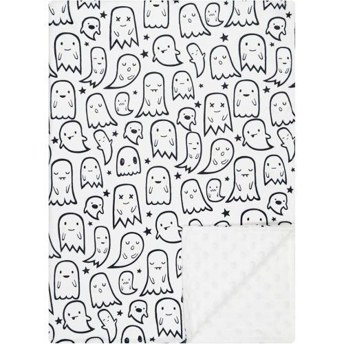 Mink Baby Bed Blanket Newborn Mink Blanket Double Layer with Dotted Backing (Halloween)