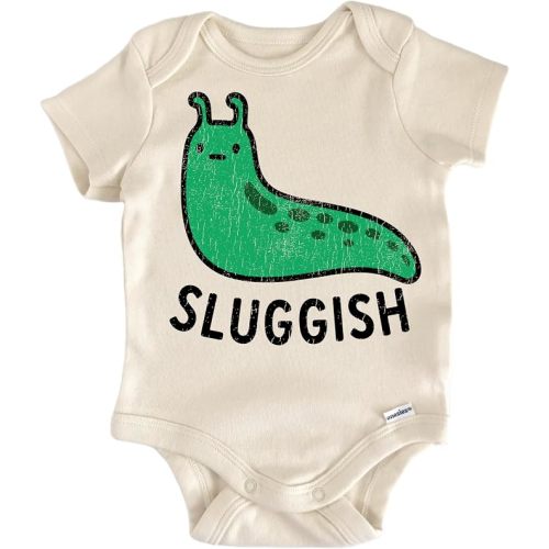 Sluggish Slow Slug Snail Lazy - Baby Boy Girl Clothes Bodysuit Funny Cute