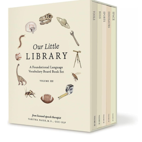 Our Little Library Vol. 3: Dinosaurs, Space, Tools, Bugs, and Sports Board Book Set for Boys & Girls (Tabitha Paige Children's Book Series)