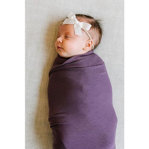 Copper Pearl Baby Swaddle Blanket - Premium Knit Baby Blanket, Large Soft Stretchy Receiving Blankets for Baby Boy and Girl, Swaddles for Newborn, Infant, and Toddler (Plum)