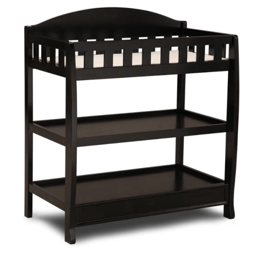 Delta Children Infant Changing Table with Pad, Black