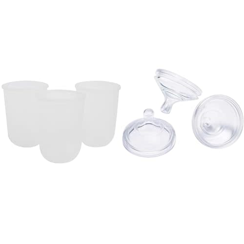 Boon Nursh Reusable Replacement Pouch with Collapsible Silicone Pouch Design - Gray - 8 Oz & Nursh Silicone Baby Bottle Nipples - Bottle Nipples for Boon Nursh Baby Bottles - 3 Count