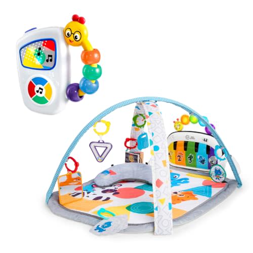 Baby Einstein Kickin Tunes 5-in-1 Bundle, Music & Language Discovery Gym & Take Along Musical Baby Toy, for Ages 0 Months and Up