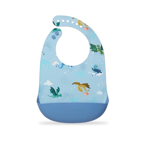 Loulou Lollipop Soft, Waterproof Silicone Feeding Bib for Babies and Toddlers