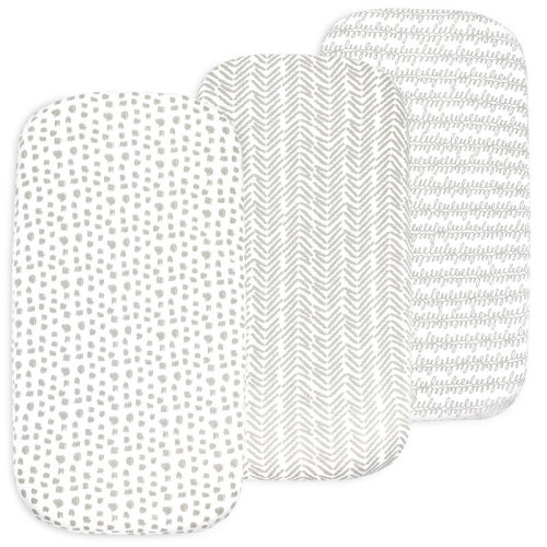 Bublo Baby Bassinet Sheets – 3-Pack Soft Fitted Bassinet Sheets, Organic Cotton, Breathable & Cozy, Fits 32x16x4 Inch Rectangle, Oval & Hourglass Mattresses | Wayfair