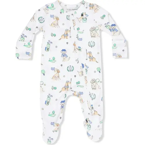 Country Club Dogs Neutral - 2 Way Zipper Footie
