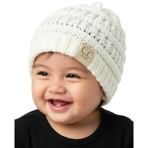 Funky Junque Baby Winter Hat – Cute Newborn Hats, Cozy Warm Infant Beanie, Soft Knit Stocking Stuffer for Babies 0–12 Months