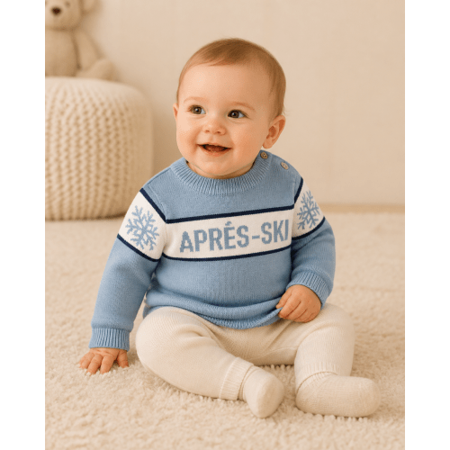 Apres Ski Baby Knit Wordy Pullover (Organic Cotton) - 3 colors