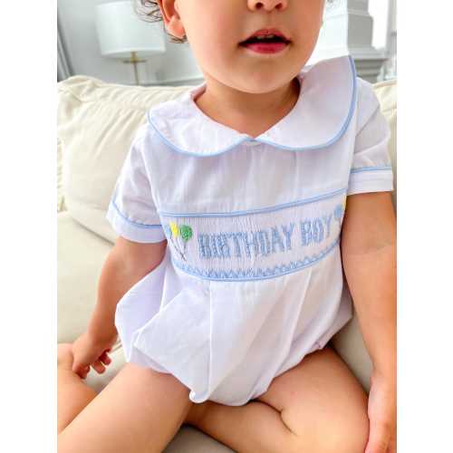 Birthday Boy Smocked Bubble