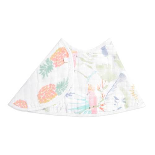 essentials cotton muslin burpy bib - tropicalia - jungle bird