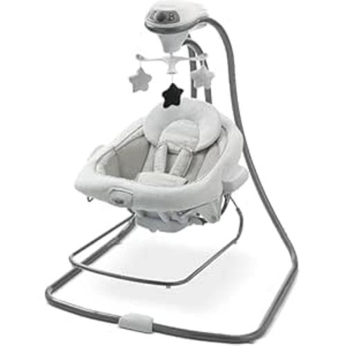 Graco DuetConnect LX Portable Baby Swing and Bouncer, Multi-Direction Baby Bouncer Seat, Multiple Swing Speeds, Redmond