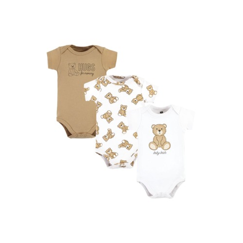 Soft Cotton Bodysuit Triple Pack, 0-3M