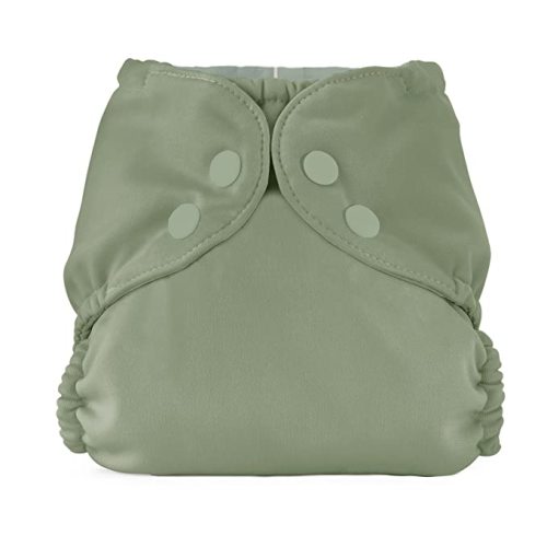 Esembly Cloth Diaper Cover, Swim Diaper, Waterproof & Breathable Layer Over Prefolds, Flats or Fitteds - Size 1 (7-17lbs), Aloe