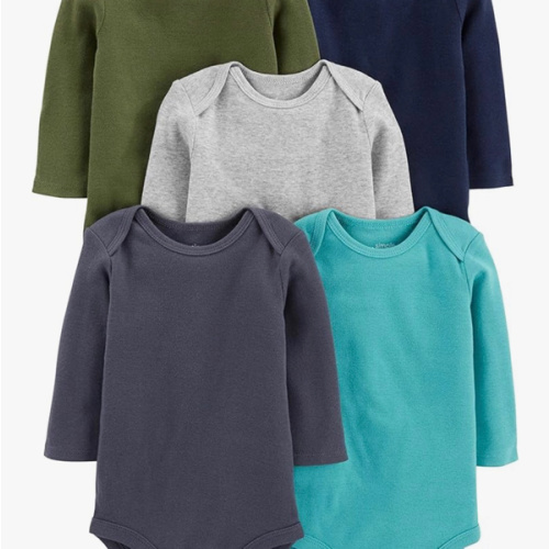 Simple Joys by Carter's Baby-Boys Long-Sleeve Bodysuit Pack of 5Bodysuit