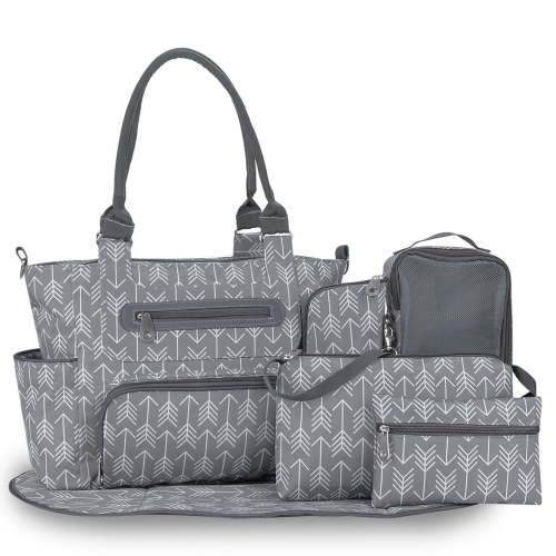 SPEKSEE Versatile Large Capacity Mommy Bag Diaper Tote with Multiple Accessories for Outdoor Use