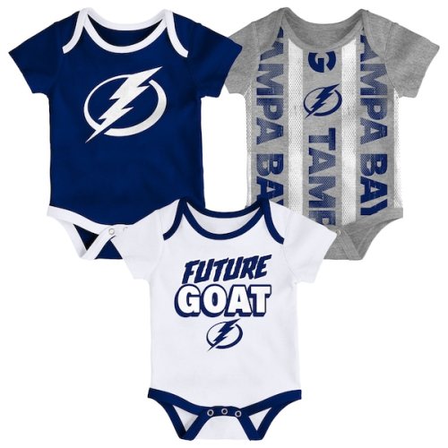 Tampa Bay Lightning Newborn Loyal Buddies Three-Pack Bodysuit Set