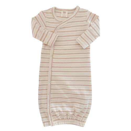 Biscuit Mixed Stripe / Organic Gown