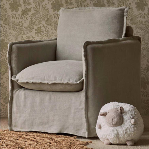 Neva Swivel Glider Chair - Oat Flour