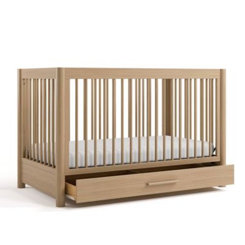 Storkcraft Malta 5-in-1 Convertible Crib with Drawer and Toddler Guardrail - Driftwood