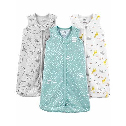 Simple Joys by Carter's Unisex Babies' Cotton Sleeveless Sleepbag Wearable Blanket, Pack of 3