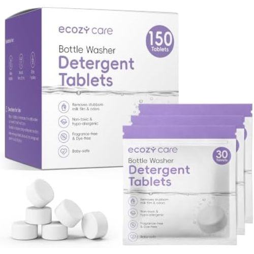 ecozy care 150 Count Bottle Washer Detergent Tablets, Baby Bottle Washer