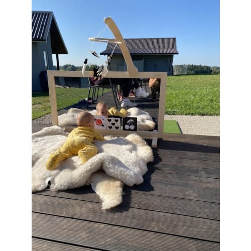 Montessori 3 in 1 Baby Mirror, Tummy Time Gym with Bar – GrowGo Kids