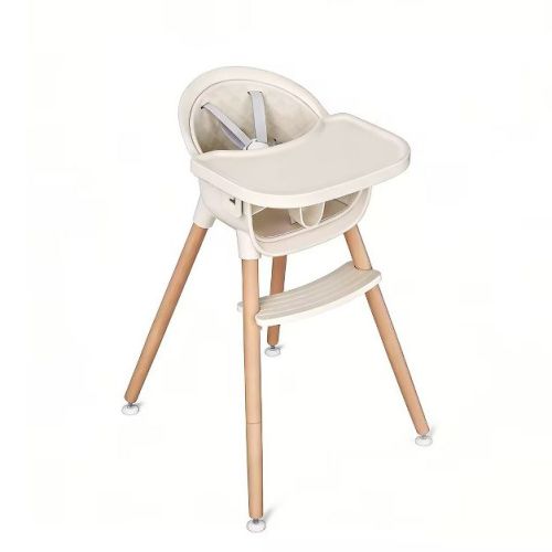 AmourLil 3-in-1 Wooden Baby Toddler High Chair, Convertible Easy Clean Infant Feeding Highchair, Modern Design