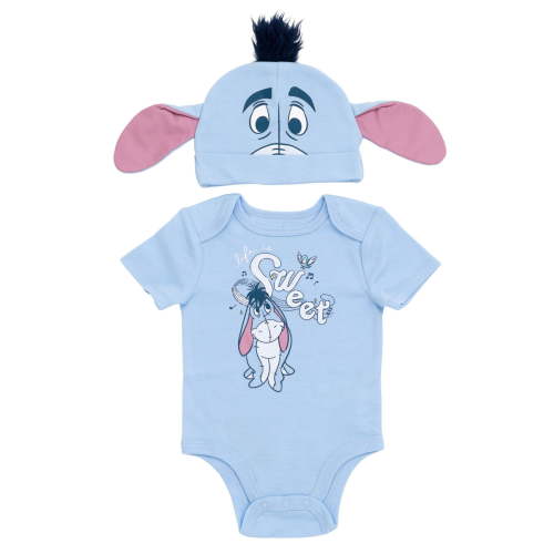 Disney Winnie the Pooh Eeyore Cosplay Bodysuit and Hat Set Newborn to Infant