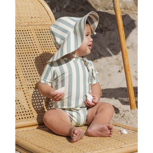 Floppy Swim Hat Green Stripe