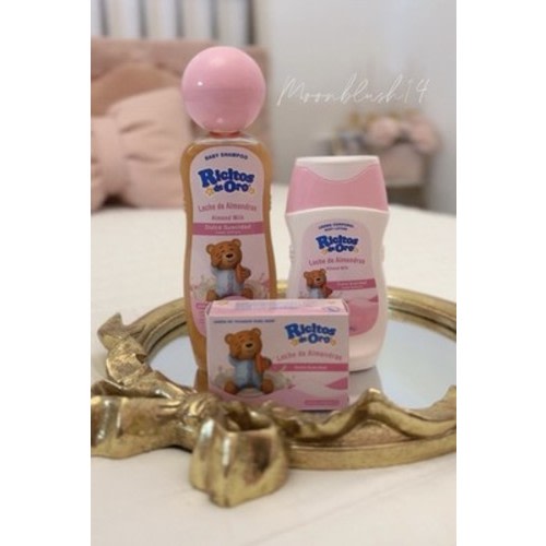 Ricitos de Oro Leche de Almendras bundle shampoo body cream & bar soap