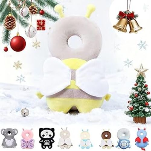 Baby Head Protector Backpack for Falling Crawling and Walking Toddler Essentials Harness Infant Yellow Bee Toys Helmets Baby Christmas Gifts Essentials Must Have Stuff Items for 0.5-2 Years