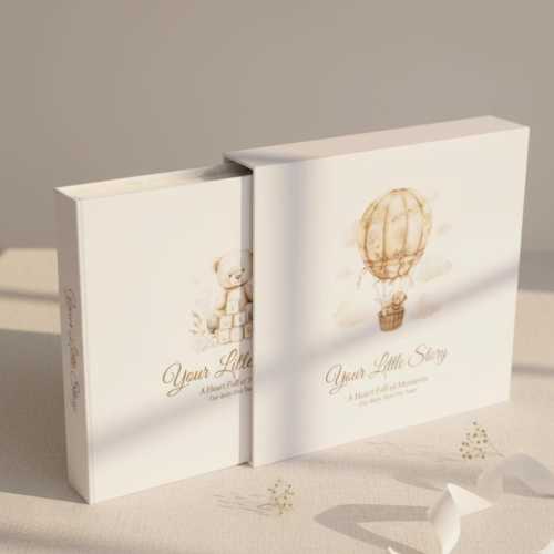 Vintage Baby Book Pregnancy Journal Milestone Keepsake Memory Album Family Heirloom Childhood Record Special Moments Newborn Scrapbook