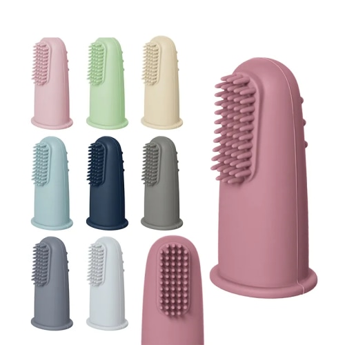 Baby's First Toothbrush Set - Gentle 360° Finger Brush (5-Pack)