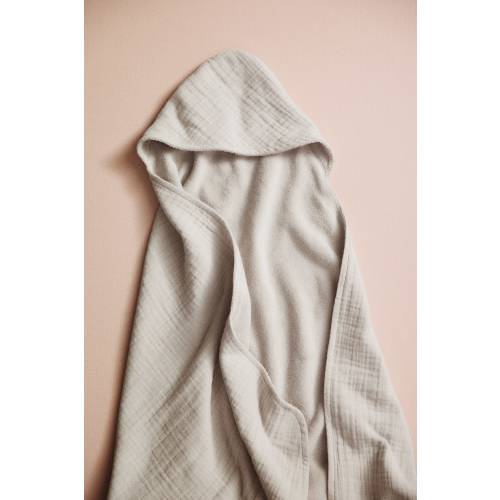 HOODED MUSLIN BATH TOWEL