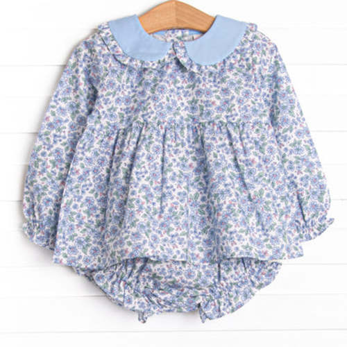 Blossom in Blue Diaper Set, Blue – Stitchy Fish